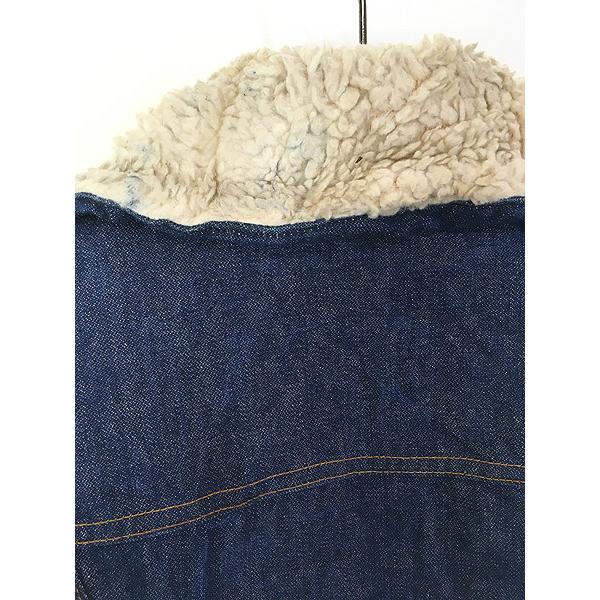 古着 70s USA製 Wrangler 「Wrange Coat」 濃紺 14oz デニム ボア