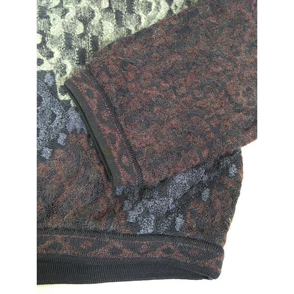 古着 Australia製 COOGI ダイヤ マルチ パターン 襟付き ハーフジップ