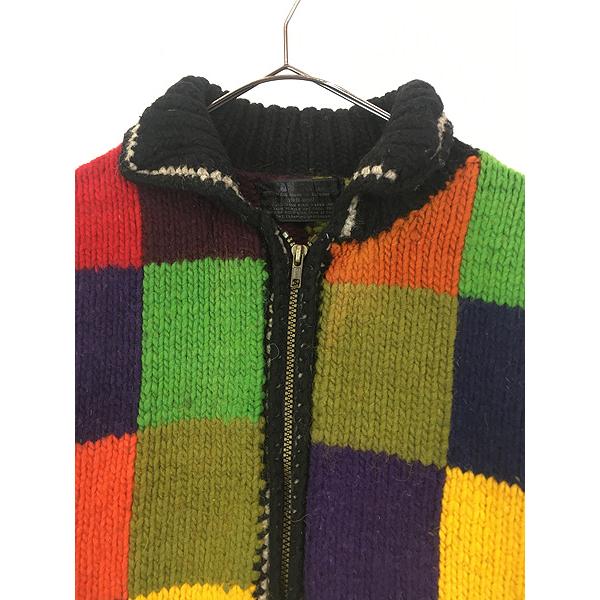 EDDIE BAUER】90s ローゲージ ニットカーディガン アースカラー