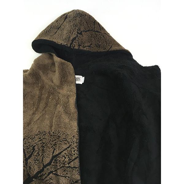 古着 90s COUNTRY WOODS 木 ツリー フリース ボア パーカー L : 古着屋  