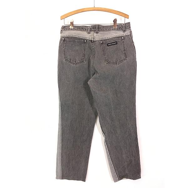 古着 90s Sergio Valente グレー ブラック 2tone デニム パンツ