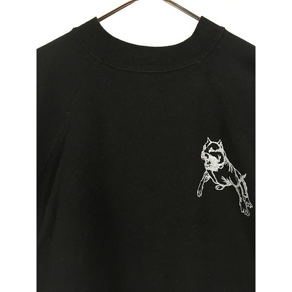 古着 80s USA製 犬 「RUDE DOGS」 アニマル 両面 スウェット