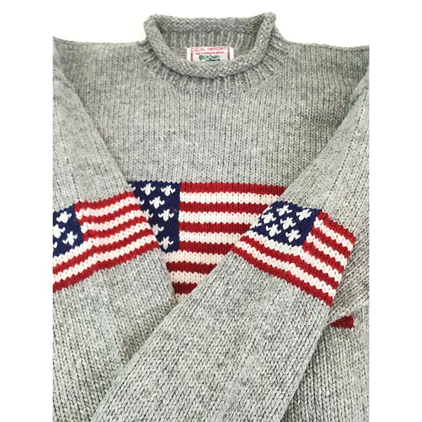 古着 90s エクアドル製 C.C.H. Import 星条旗 フラッグ ヘビー ウール