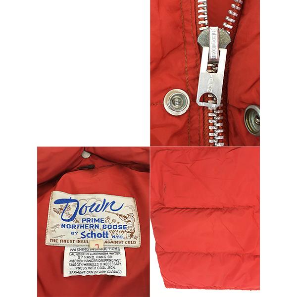 古着 80s Schott 2way 軽量 グースダウン ジャケット パーカー