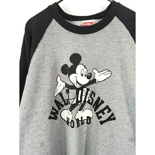 古着 90s USA製 Disney Mickey ミッキー BIG プリント