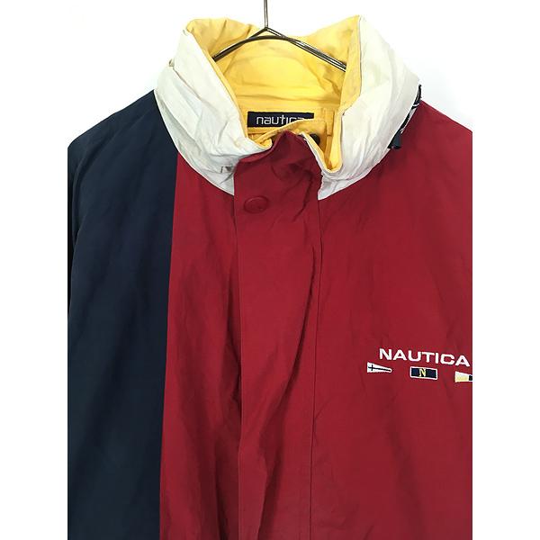 古着 90s Nautica コットン ナイロン シェル 3way リバーシブル