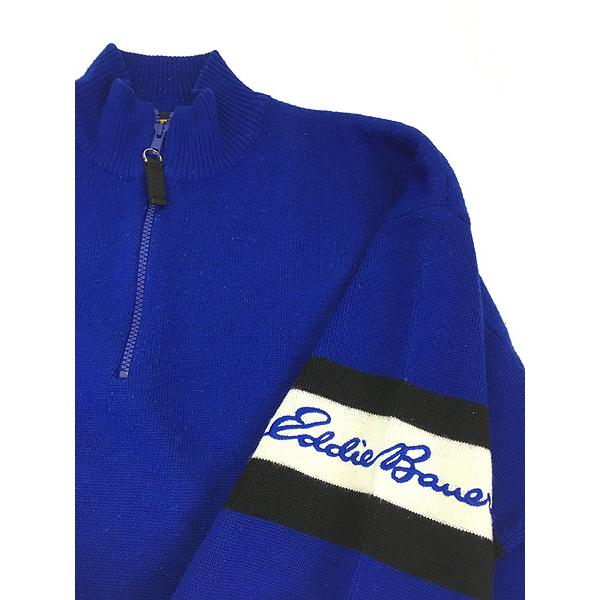 EBTEK eddie bauer ボーダー切り替え フリース 古着　セーター EBTEK eddie bauer ボーダー切り替え フリース 古着 セーター