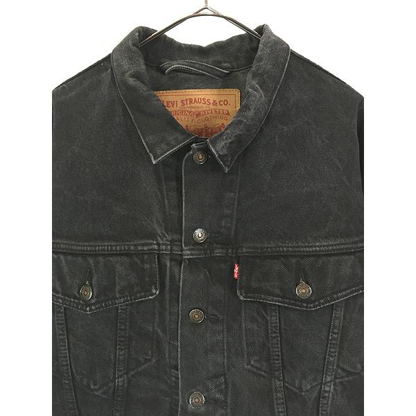 古着 90-00s Levi's 70598-4159 デカタグ ブラック デニム トラッカー