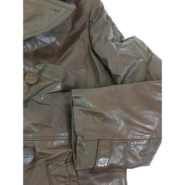 古着 70s LAKELAND パデッド ダブルブレスト 本革 オール レザー