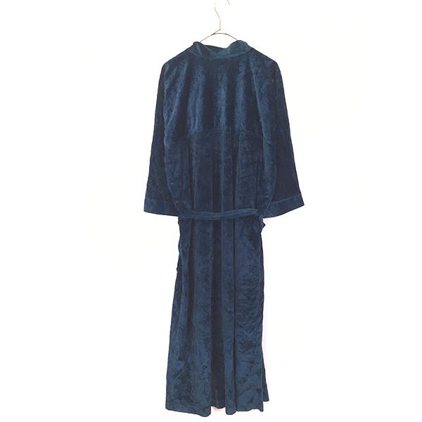 古着 80s USA製 Christian Dior ターコイズ ベロア ベルべット ガウン