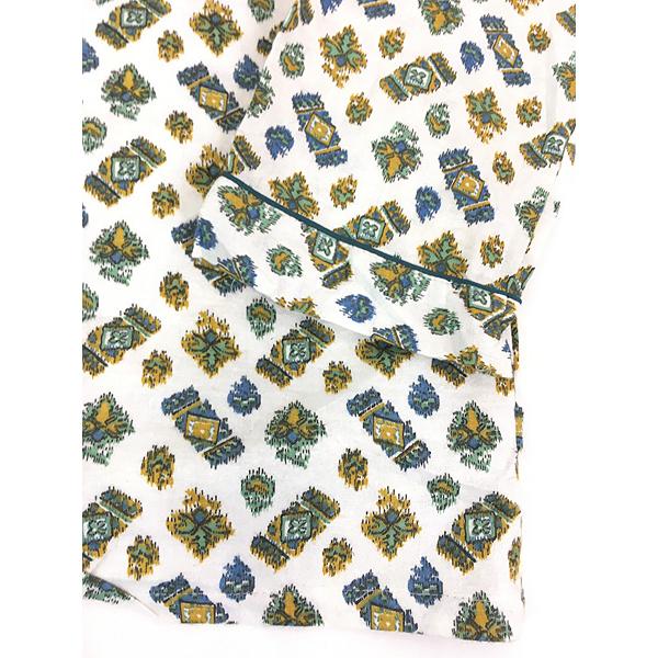 ヴィンテージ ユーズド パジャマ 総柄 セットアップ ポリ ブラック オレンジ yohji yamamoto - WILDSIDE x SAINT Mxxxxxx PAJAMA SHIRT