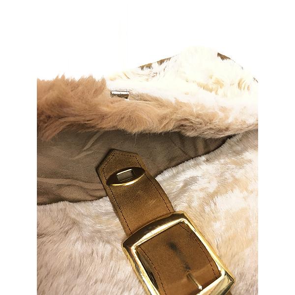 雑貨 古着 80s リアル ファー × スエード レザー 切替 デザイン