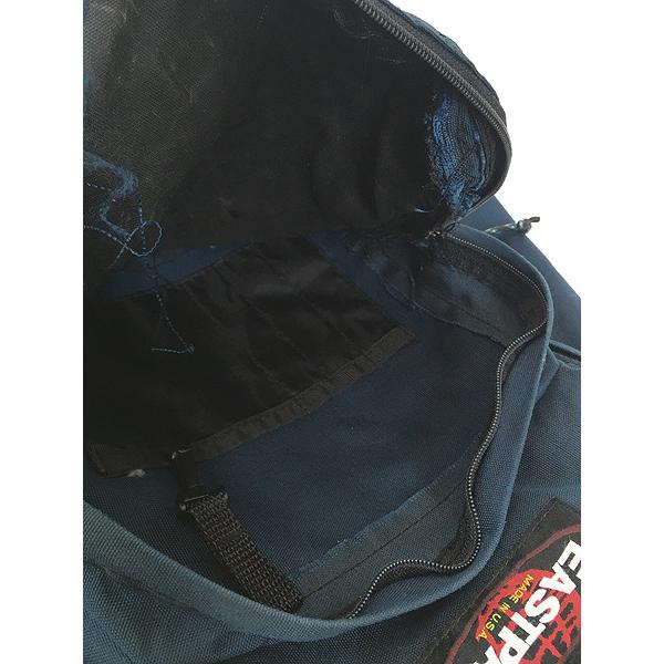 雑貨 古着 90s USA製 EASTPAK ボトムレザー ナイロン リュックサック