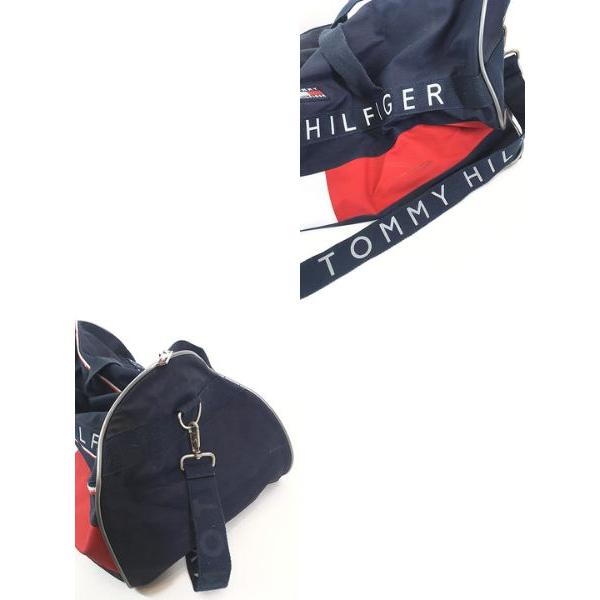 雑貨 古着 90s TOMMY HILFIGER ロゴ デザイン ボストン バッグ : 古着