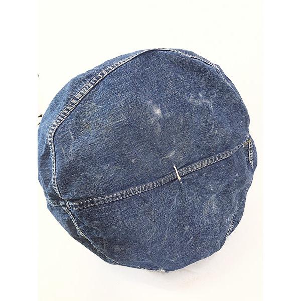 雑貨 古着 40s 米軍 濃紺 デニム 巾着型 ランドリー バッグ 中型
