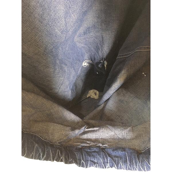 雑貨 古着 40s 米軍 濃紺 デニム 巾着型 ランドリー バッグ 中型