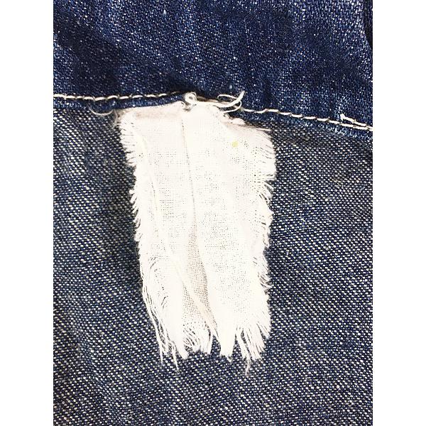 雑貨 古着 40s 米軍 濃紺 デニム 巾着型 ランドリー バッグ 中型