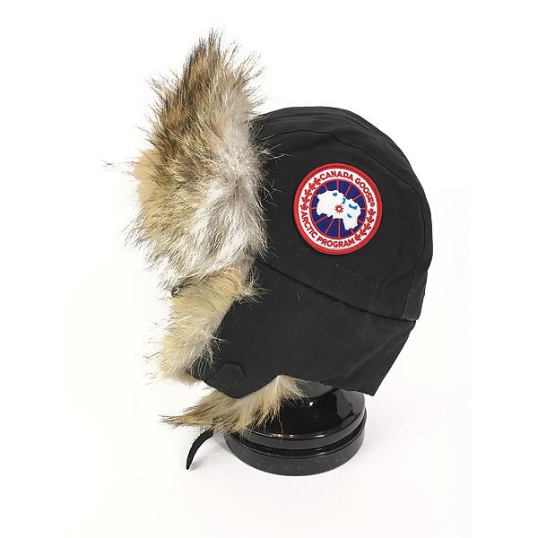 雑貨 古着 Canada製 Canada Goose コヨーテ ファー 耳あて付 ナイロン グース ダウン キャップ 帽子 L-XL 古着｜dracaena｜04