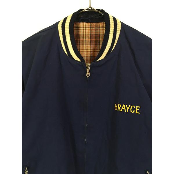 古着 50-60s 米軍 GERMANY 「513rd Military Intellegence」 チェック ライナー コットン スーベニア ツアー ジャケット XL位 古着 50-60s 米軍 GERMANY 「513rd Military Intellegence」 チェック