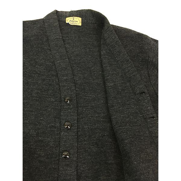 古着 40s PILGRIM パチポケ エルボーパッチ ウール ニット ワーク