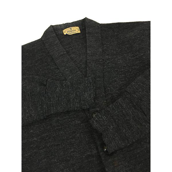 古着 40s PILGRIM パチポケ エルボーパッチ ウール ニット ワーク