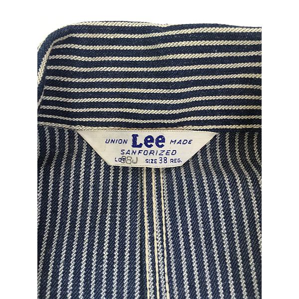 Deadstock」 古着 50s USA製 Lee 98-J ロングL ヒッコリー Deadstock」 古着 50s USA製 Lee 98-J ロングL ヒッコリー