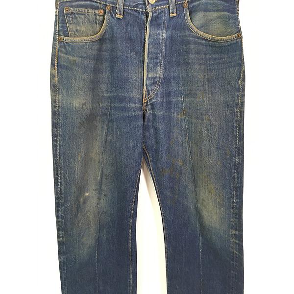 古着 60s Levi's 501XX 紙パッチ ギャラ無し オフセット 濃紺