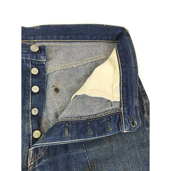 古着 60s Levi's 501XX 紙パッチ ギャラ無し オフセット 濃紺