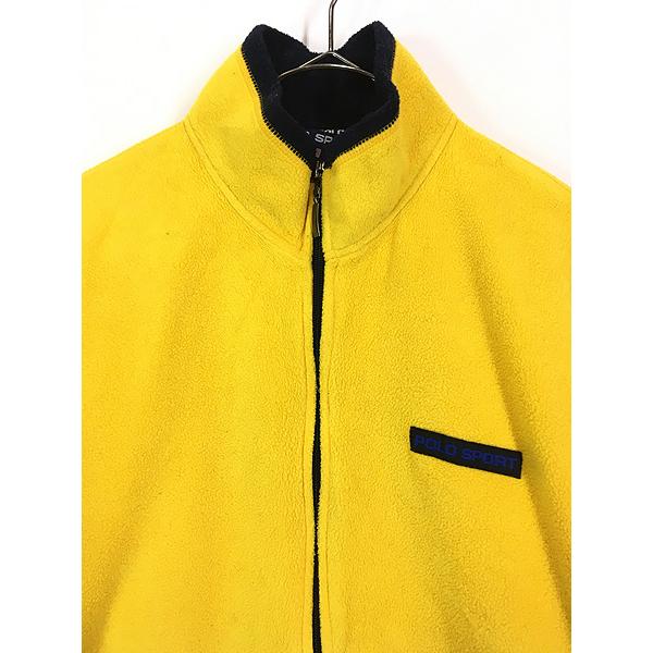 古着 90s POLO SPORT Ralph Lauren ロゴ テープ フリース ジャケット 