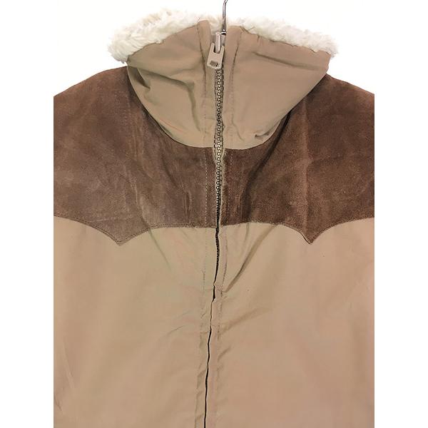 WOLVERINE古着ブラックダックベスト中ボア S80 2XL】WOLVERINE ダック