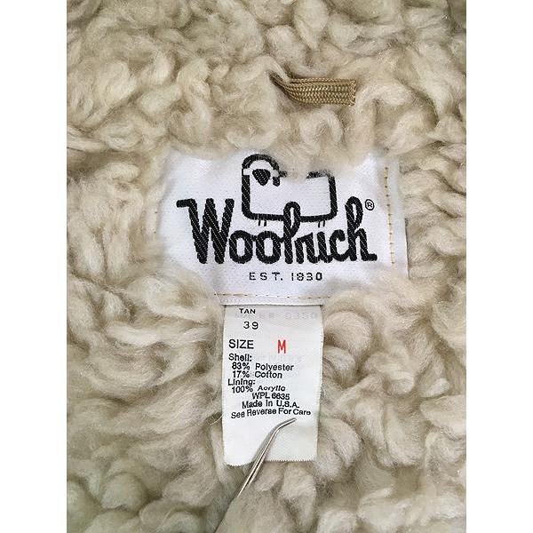 古着 80s USA製 WoolRich 本革 スエード ウエスタン ヨーク ボア