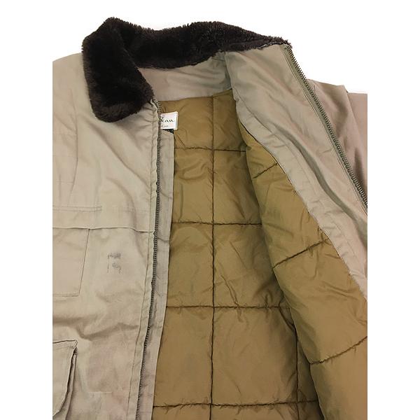 古着 60s LL Bean フェイク ムートン ボア ガンパッド 中綿 パデッド ダウン ハンティング ジャケット L 古着 60s LL Bean フェイク ムートン ボア ガンパッド 中綿 パデッド