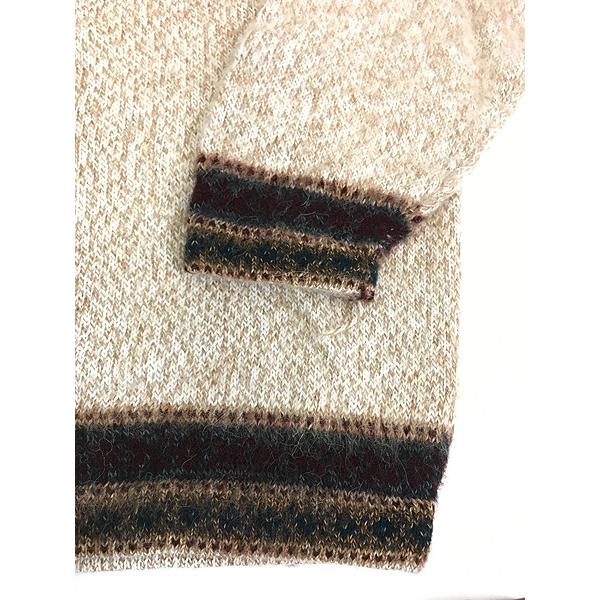 古着 90s ペルー製 Artesanias Apaza 民族 ボーダー 100% アルパカ