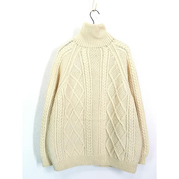 古着 80s Ireland製 Carraig Donn アラン フィッシャーマン ウール