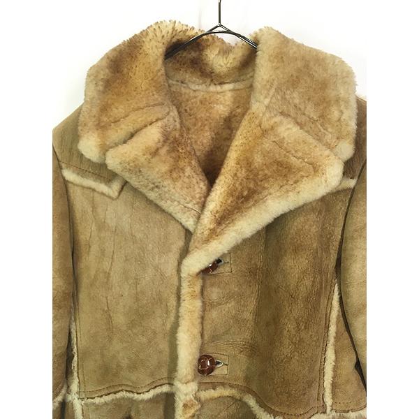 70s ビンテージ　ムートンコート　シープ　リアルムートン 70s USA製 SHEARING BY LAURENCE シープスキン ムートン ランチ