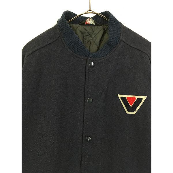 古着 90s USA製 SPORTSMASTER 「V」 フェルト パッチ パデッド