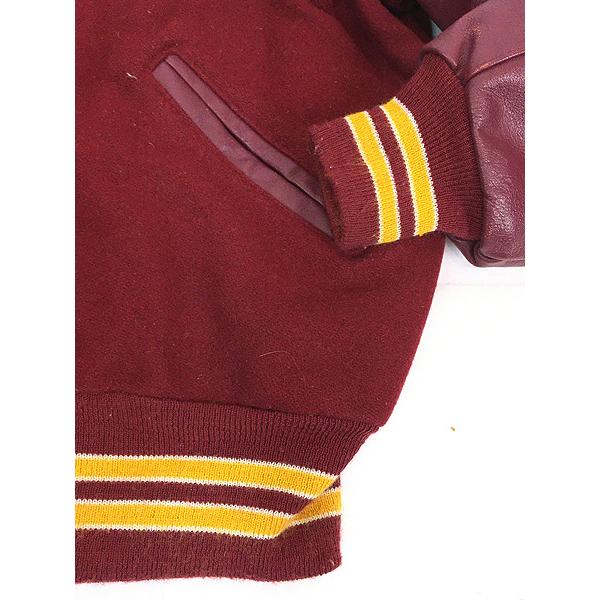 古着 80s USA製 DeLONG 無地 ソリッド ビニール レザー ウール