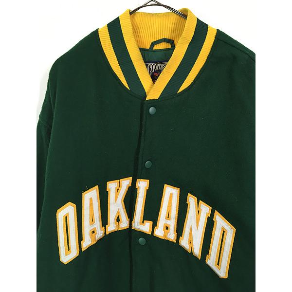 古着 90s MLB Oakland Athletics アスレチックス ウール スタジャン