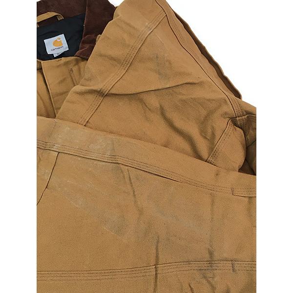 「Deadstock」 古着 Carhartt ブラウン ダック パデット トラディショナル コート XL Tall 古着 Deadstock」 古着 Carhartt ブラウン ダック パデット