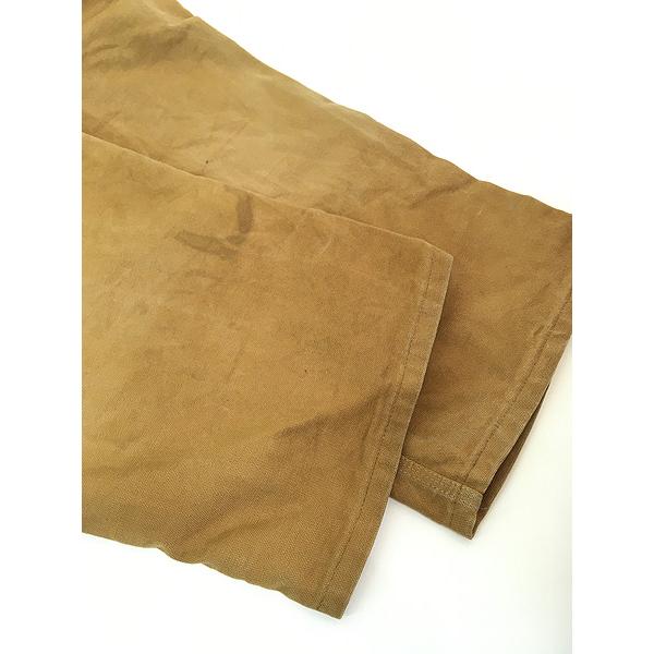 古着 Carhartt ブラウン ダック Wニー ワーク オーバーオール W34 L29