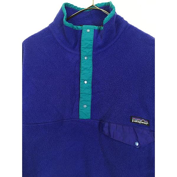 古着 80s Patagonia 3カラー スナップT シンチラ フリース ジャケット