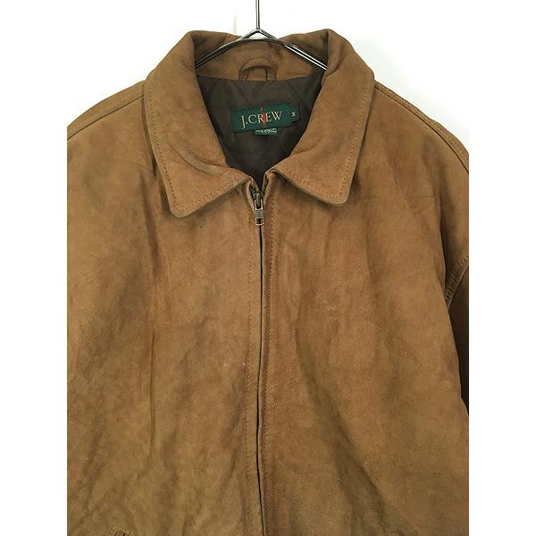 古着 90s J Crew パデッド 本革 ヌバック レザー スポーツ ジャケット 