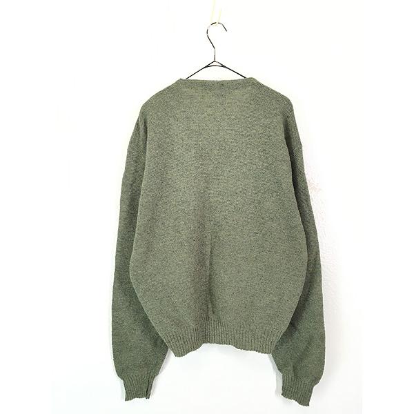 古着 60s BRENT 豪華 100% アルパカ ニット カーディガン モス XL