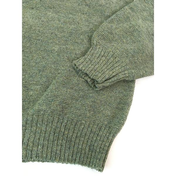 古着 60s BRENT 豪華 100% アルパカ ニット カーディガン モス XL