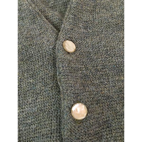 古着 60s BRENT 豪華 100% アルパカ ニット カーディガン モス XL