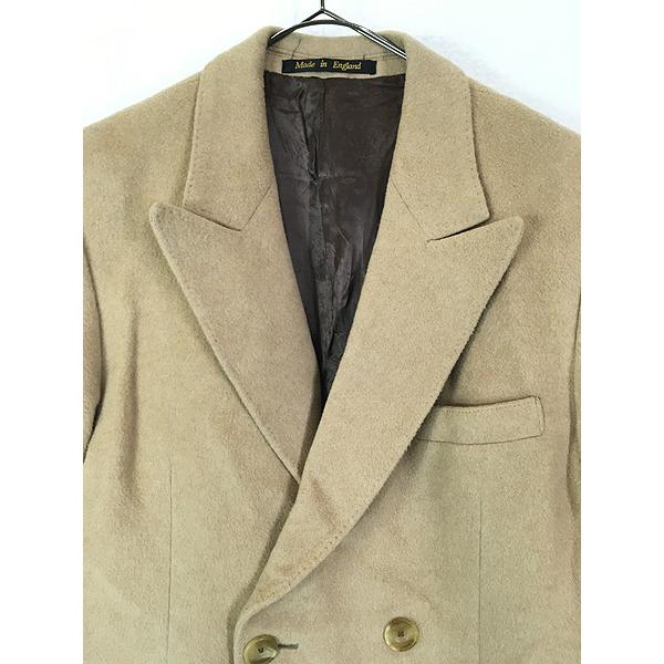 ヴィンテージ 日本製 カシミヤ100% ダブルブレスト チェスターコート 古着 ✨カシミヤ100%✨メンズ ダブルブレスト チェスターコート ロング 日本