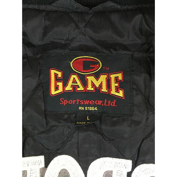 古着 90s 「AIRBORNE DEATH FROM ABOVE」 本革 レザー メルトン ウール