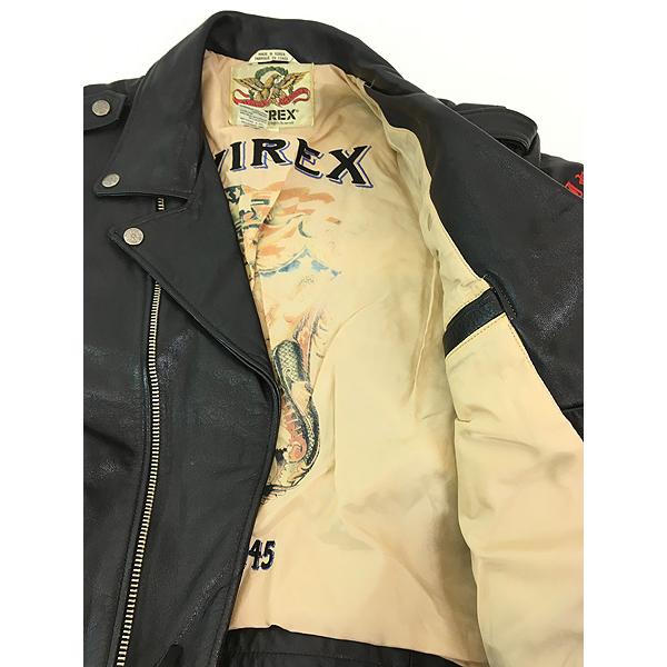 古着 90s AVIREX TATTOOING 「Homeward 1945」 本革 カウハイド 古着 90s AVIREX TATTOOING 「Homeward 1945」 本革 カウハイド