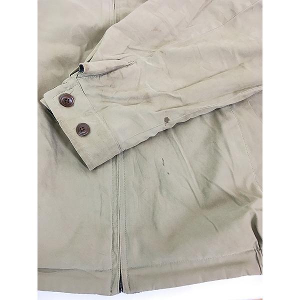 古着 90s NAUTICA 襟 本革 レザー フェイク スエード × フリース