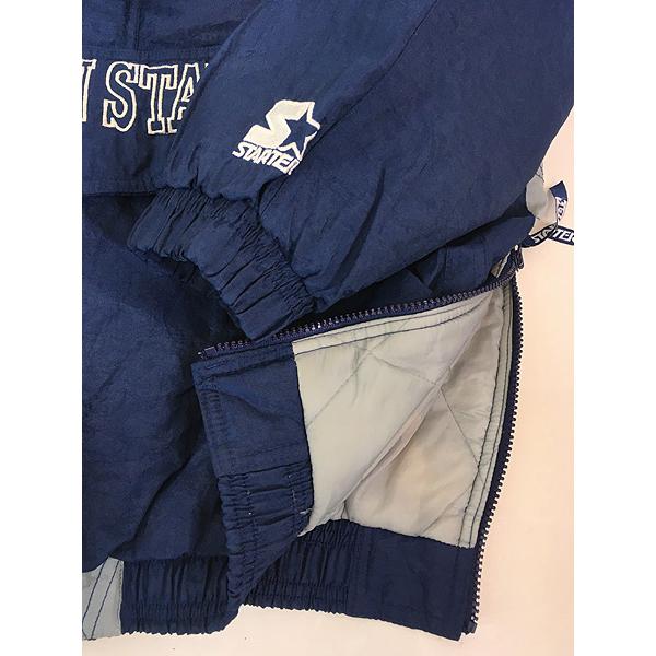 古着 90s STARTER PENN STATE カレッジ 2way パデット ハーフジップ